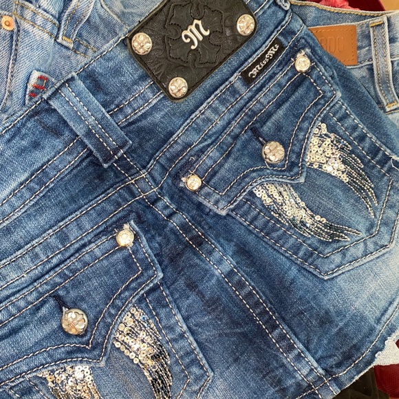 MISS ME 👼 angel sparkle rhinestone miniskirt - Picture 4 of 5